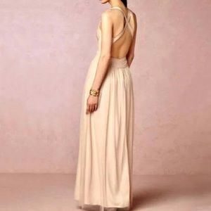 Anthropologie BHLDN Hitherto Edith Cream Tulle Maxi Formal Dress 6